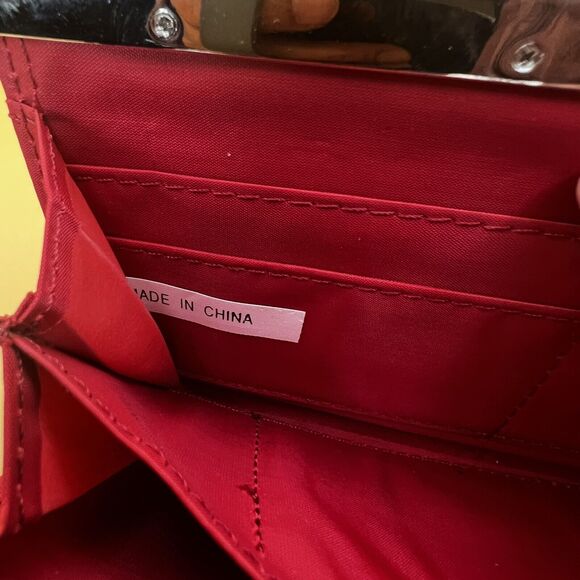 Women's Slim Vintage Faux Crocodile Wallet Mint Condition 1970's w/ 9 Card Slots - Picture 8 of 15